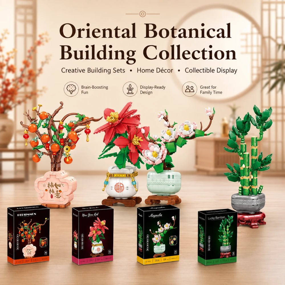 Bonsai Garden Lego - Orchid Building Blocks Flowers Bouquet Bonsai