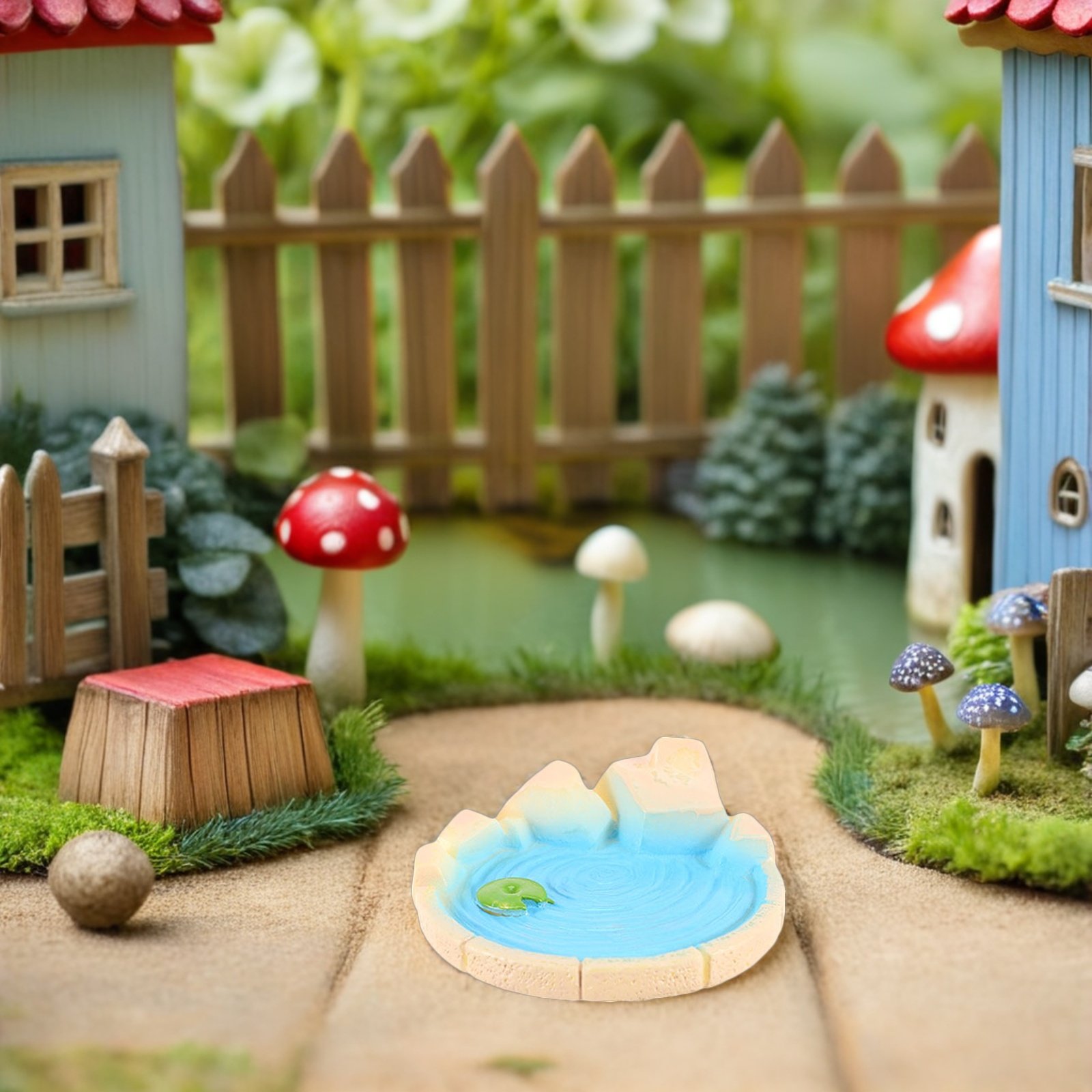 4Pcs Miniature Resin Pond Scen - Bonsai Garden Set Up ulasan dan harga