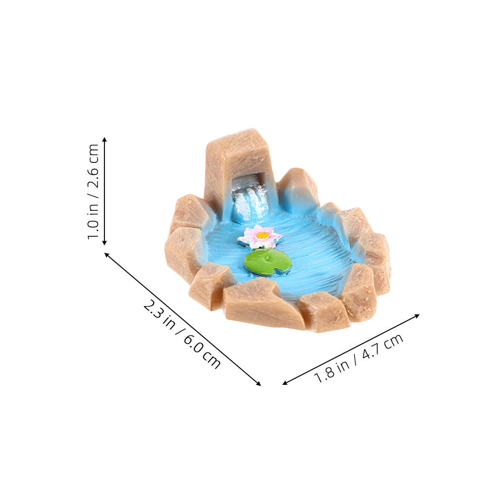 4Pcs Miniature Resin Pond Scen - Bonsai Garden Set Up ulasan dan harga
