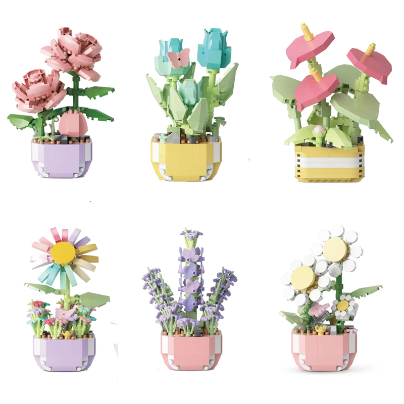Mini Potted Flowers Building B - Bonsai Garden Lego ulasan dan harga
