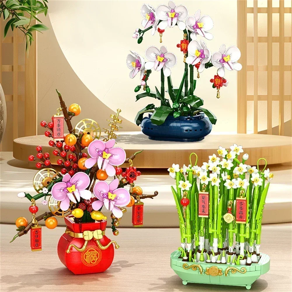Creative City Bouquet, Peach B - Bonsai Garden Lego ulasan dan harga