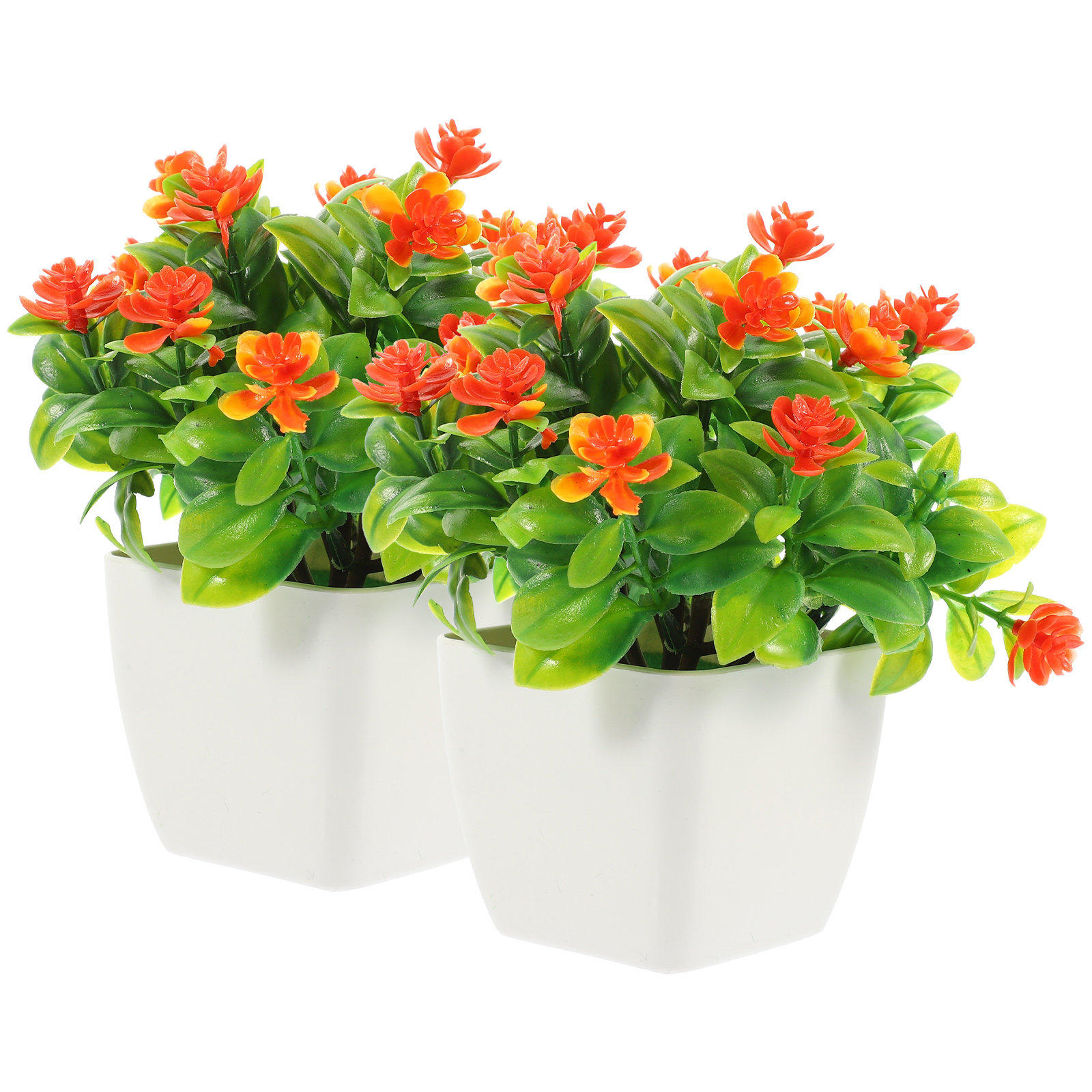 2Pcs Simulation Flower Potted  - Bonsai Garden Restaurant ulasan dan harga