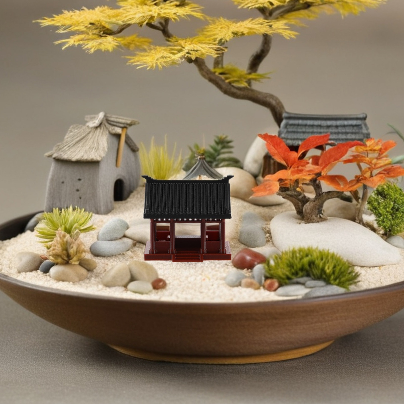 Asian Pavilion Sculpture Mini  - Bonsai Garden Set Up ulasan dan harga