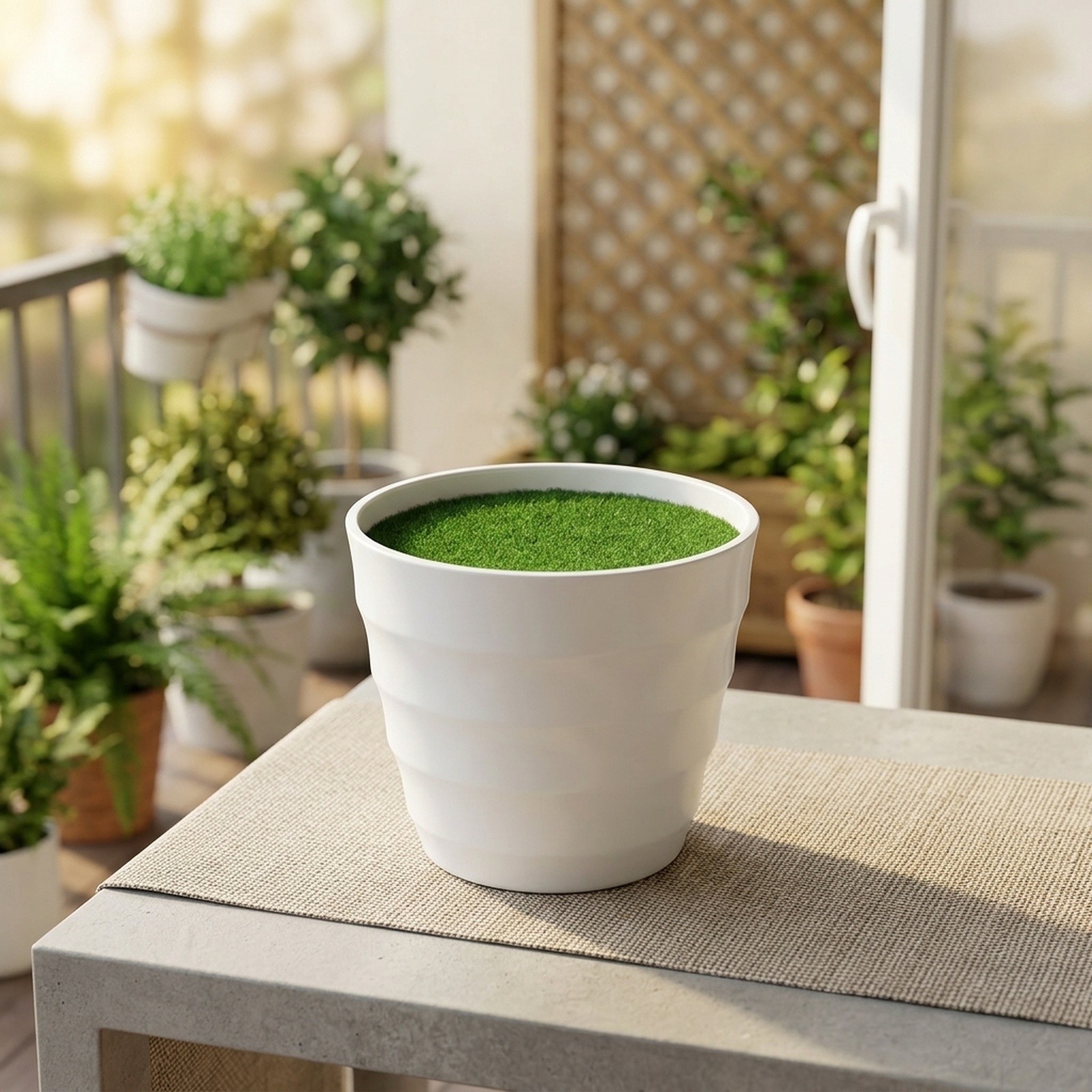 Plastic Lawn Vase with Built-i - Bonsai Garden Restaurant ulasan dan harga