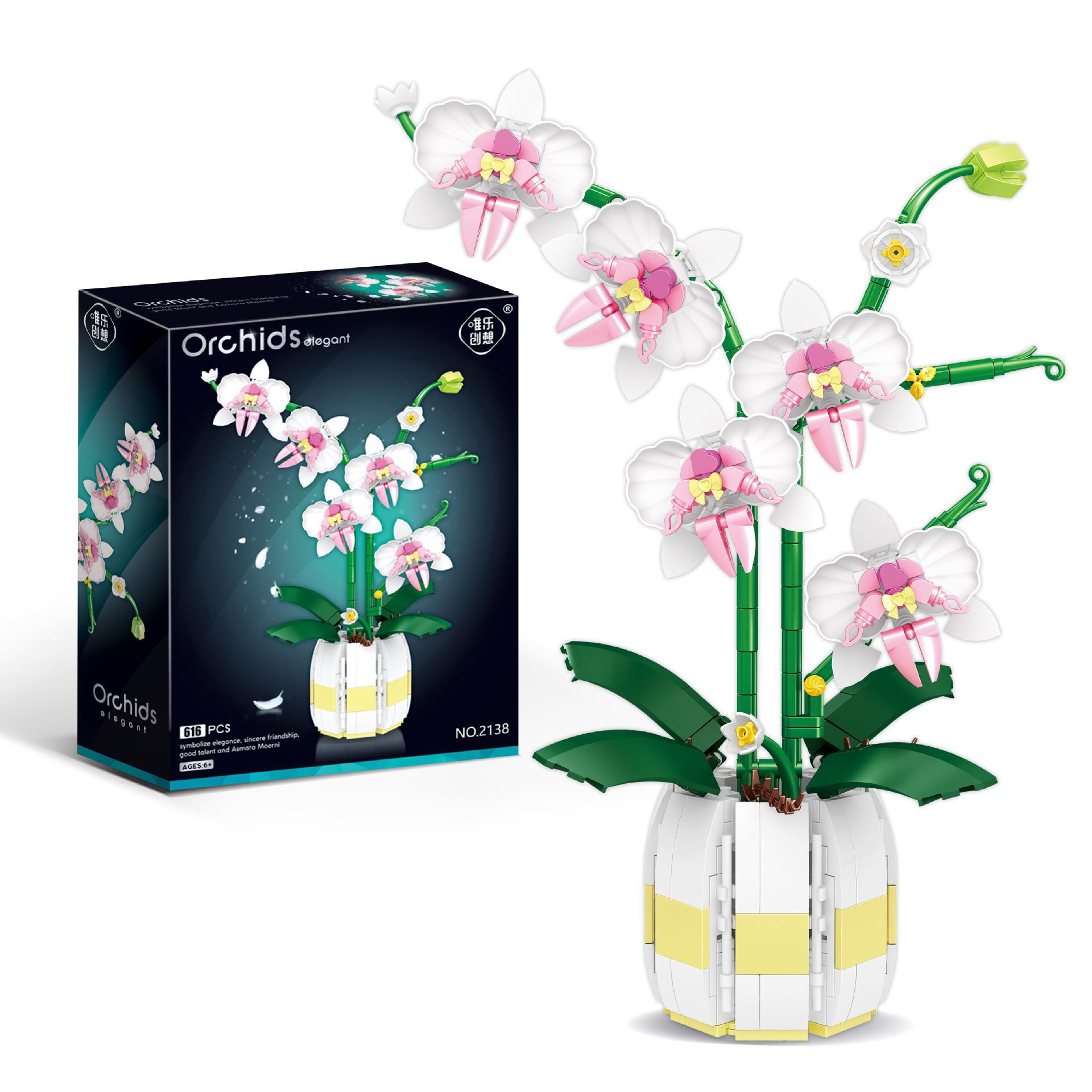 Funny Joy Orchid Flowers Bouqu - Bonsai Garden Lego ulasan dan harga