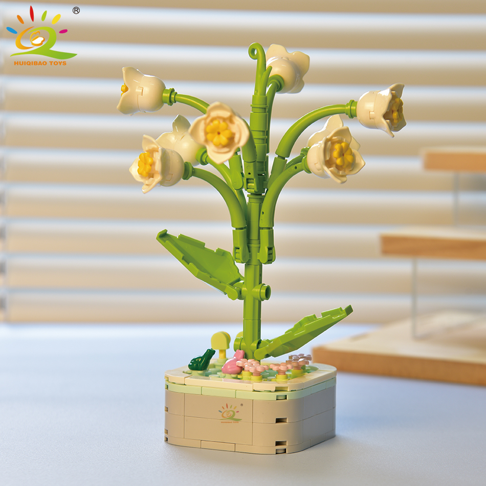 HUIQIBAO MOC Flower Succulents - Bonsai Garden Lego ulasan dan harga