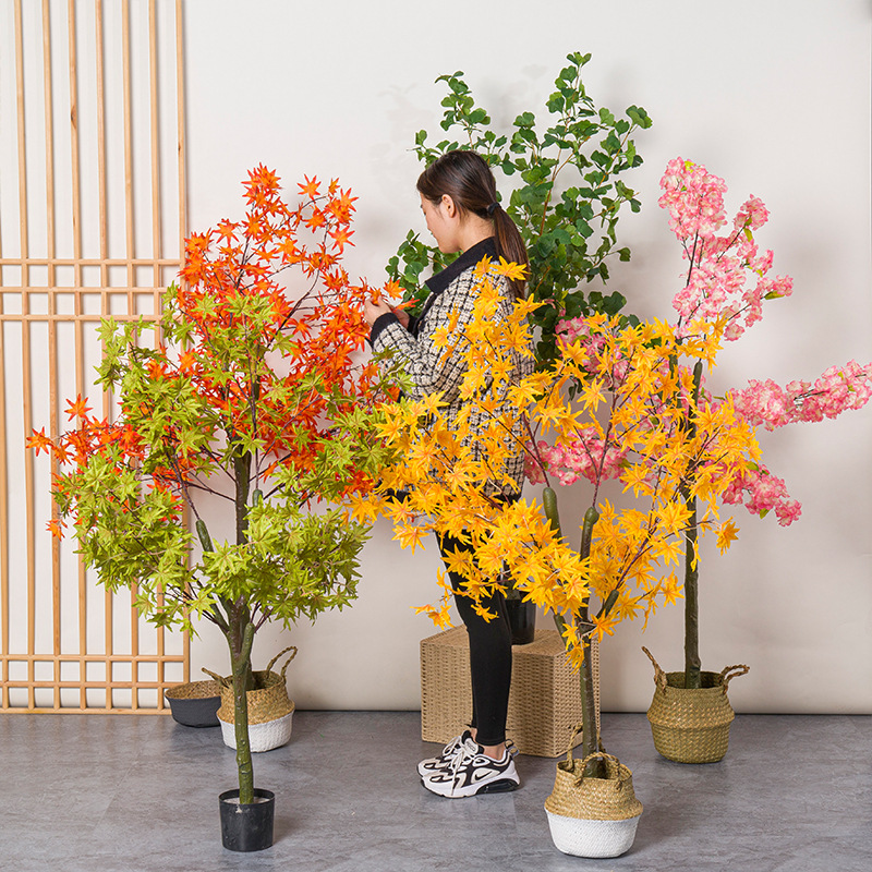 Artificial Red Maple Tree Pott - Bonsai Garden Restaurant ulasan dan harga
