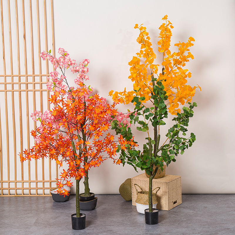 Artificial Red Maple Tree Pott - Bonsai Garden Restaurant ulasan dan harga