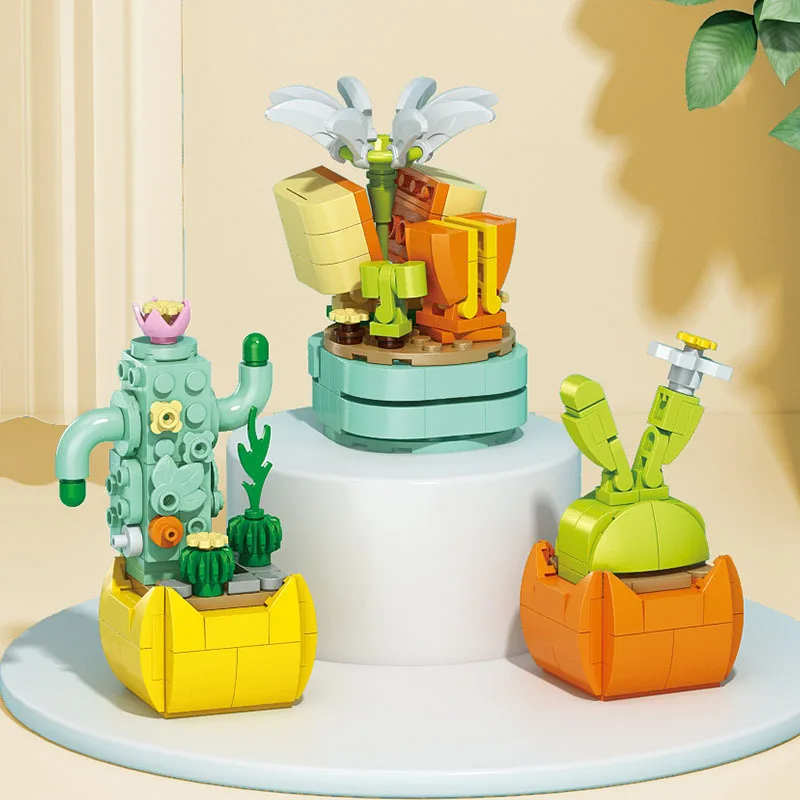 Flowers Succulents Building Bl - Bonsai Garden Lego ulasan dan harga
