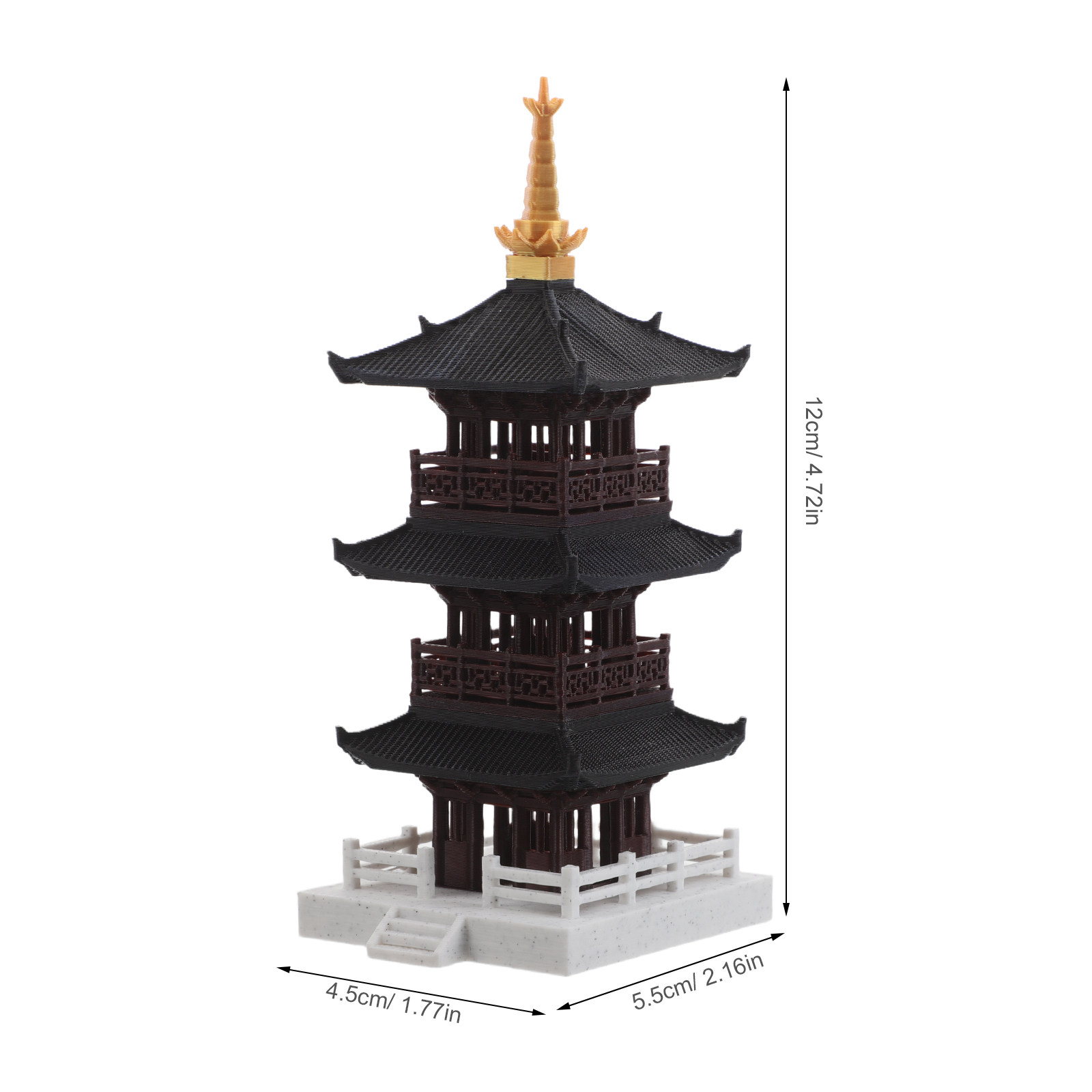 Chinese Pagoda Sculpture Minia - Bonsai Garden Set Up ulasan dan harga